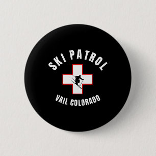 Macaron Rond 5 Cm Patrouille de ski Vail Colorado