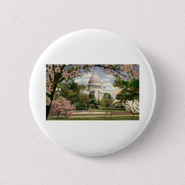Macaron Rond 5 Cm PAU46 USA Capitol.tif (Devant)