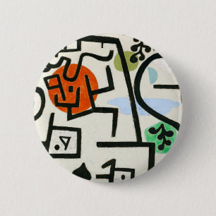 Macaron Rond 5 Cm Paul Klee Rich Harbour Expressionnisme Abstrait