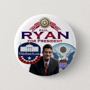 Macaron Rond 5 Cm Paul Ryan pour le Président Button
