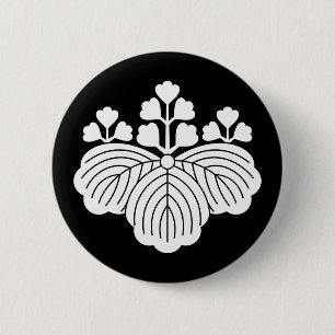 Macaron Rond 5 Cm Paulownia avec 5/3 de fleurs