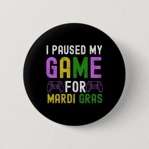 Macaron Rond 5 Cm Pause Mon Jeu Pour Mardi Gras Jeu Vidéo Mardi Gra