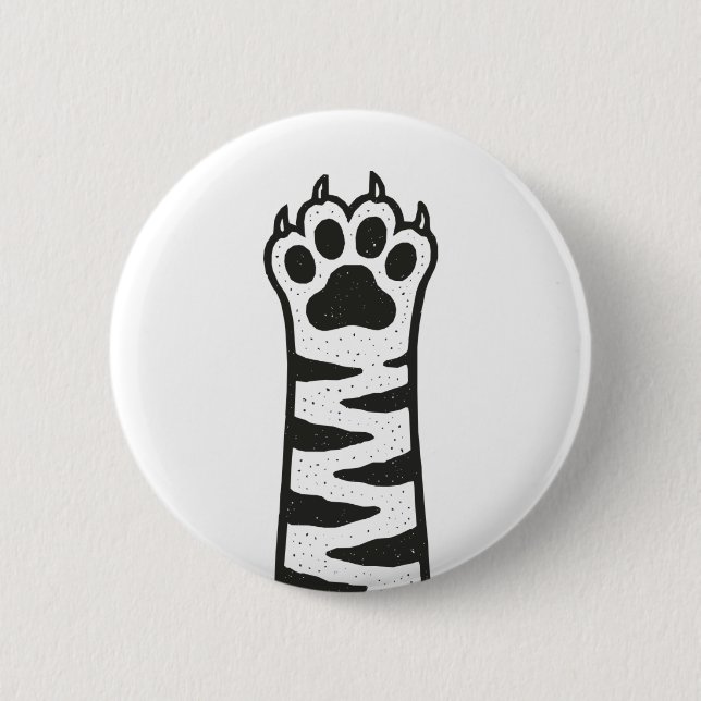 Macaron Rond 5 Cm Paw de chat (Devant)