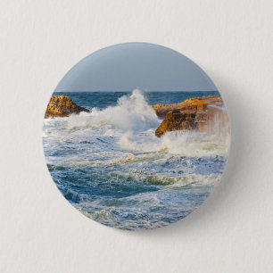 Macaron Rond 5 Cm Paysage marin