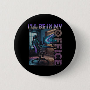 Macaron Rond 5 Cm Pc Gaming Je Serai Dans Mon Bureau Hardware Nerd P