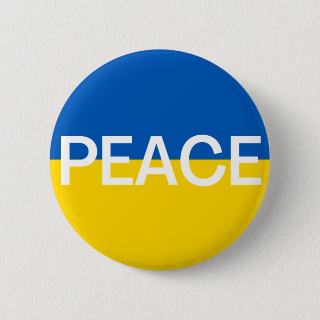 Macaron Rond 5 Cm Peace en Ukraine (Devant)