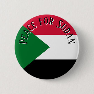 Macaron Rond 5 Cm Peace for Sudan Button Pin  Solidarity & Awareness