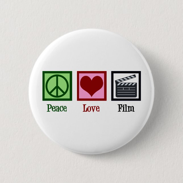 Macaron Rond 5 Cm Peace Love (Devant)