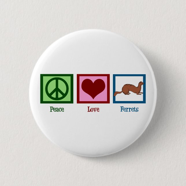 Macaron Rond 5 Cm Peace Love (Devant)