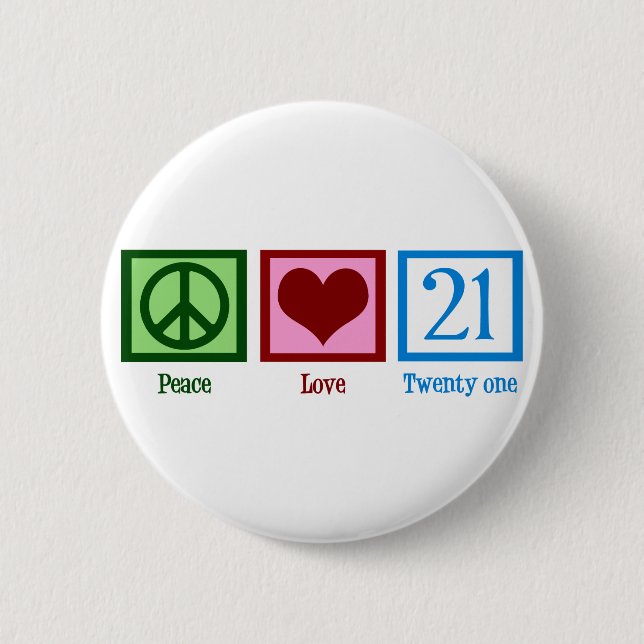 Macaron Rond 5 Cm Peace Love 21 (Devant)