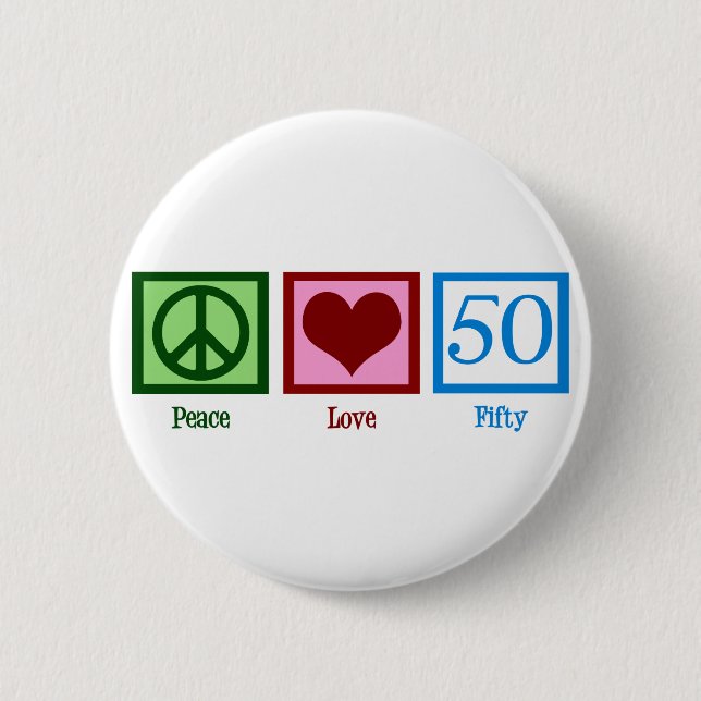 Macaron Rond 5 Cm Peace Love 50 (Devant)