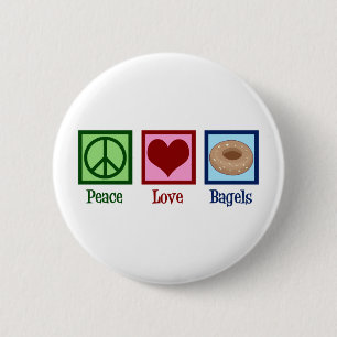 Macaron Rond 5 Cm Peace Love Bagels