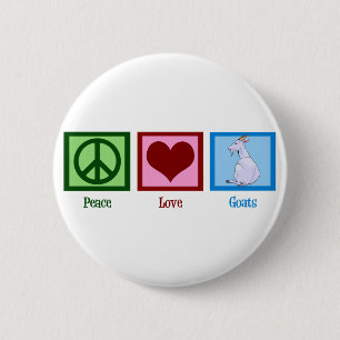 Macaron Rond 5 Cm Peace Love Chèvres