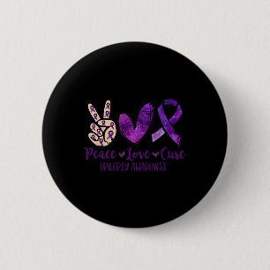 Macaron Rond 5 Cm Peace love Cure Overdose Awareness Ruban