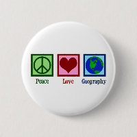 Peace Love Géographie Professeur Carte du monde
