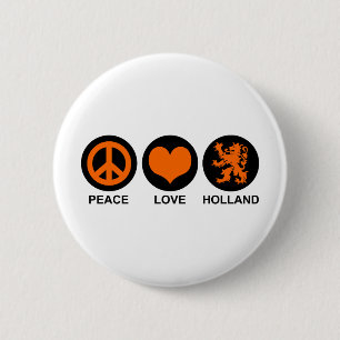 Macaron Rond 5 Cm Peace Love Holland