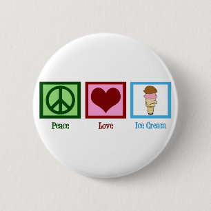 Macaron Rond 5 Cm Peace Love Ice Cream