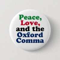 Peace Love Oxford Comma English Grammar Humour