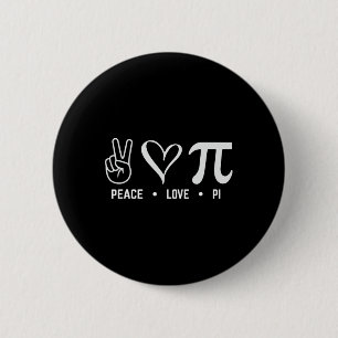 Macaron Rond 5 Cm Peace Love Pi Day Math Lover