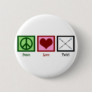 Macaron Rond 5 Cm Peace Love Twirl
