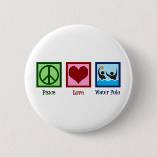 Macaron Rond 5 Cm Peace Love Water Polo