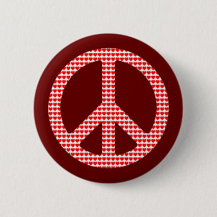 Macaron Rond 5 Cm Peace Symbol