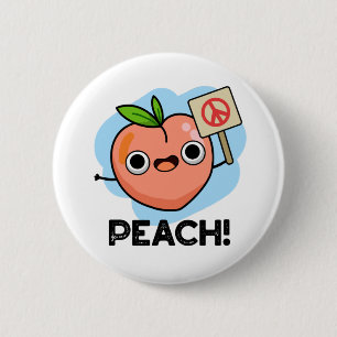 Macaron Rond 5 Cm Peach Funky Peace Fruit Pun