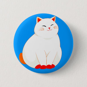 Macaron Rond 5 Cm Peaches, le Chat Sourire