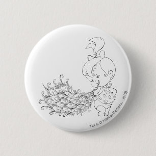 Macaron Rond 5 Cm PEBBLES™ dans le paon