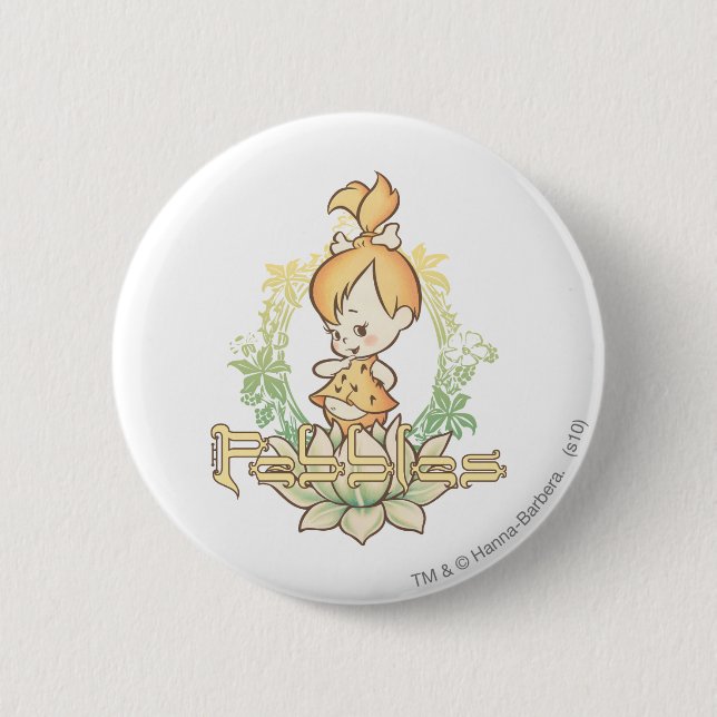 Macaron Rond 5 Cm PEBBLES™ en Lotus Flower (Devant)