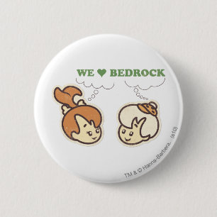 Macaron Rond 5 Cm PEBBLES™ et Bam Bam Love Bedrock