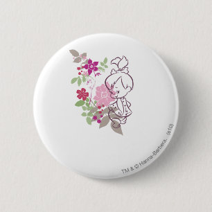 Macaron Rond 5 Cm PEBBLES™ Un Cutie Dans Les Fleurs