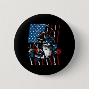 Macaron Rond 5 Cm Pêche Cool Pour Hommes Femmes Drapeau Américain Us