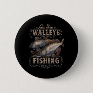 Macaron Rond 5 Cm Pêcheur de doré du lac Érié
