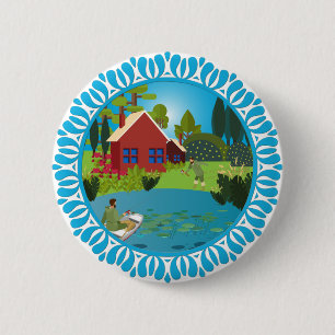 Macaron Rond 5 Cm Pêcheurs