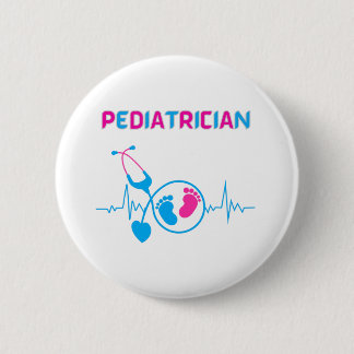Macaron Rond 5 Cm pédiatre, pédiatre, médecin pédiatre, pédiatre,