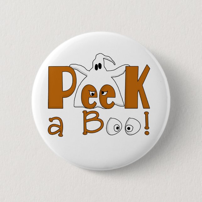 Macaron Rond 5 Cm Peek A Boo Halloween T-shirts et cadeaux (Devant)
