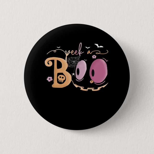 Macaron Rond 5 Cm Peekaboo Halloween Sloth Essential (Devant)