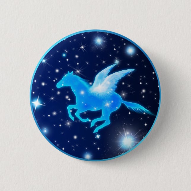 Macaron Rond 5 Cm Pegasus volant (Devant)