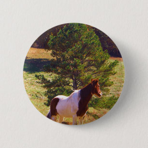 Macaron Rond 5 Cm Peint Poney par le pin