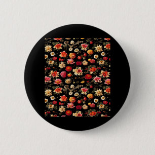 Macaron Rond 5 Cm Peinture à l'huile Vintage Whimsigoth Chintz