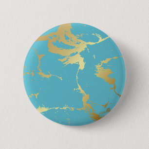 Macaron Rond 5 Cm Peinture acrylique en marbre turquoise et or Bac A