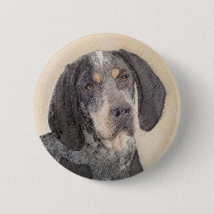 Macaron Rond 5 Cm Peinture de linge bluetick - mignon chien original