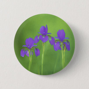 Macaron Rond 5 Cm Peinture Iris Violet - Art Fleur Originale