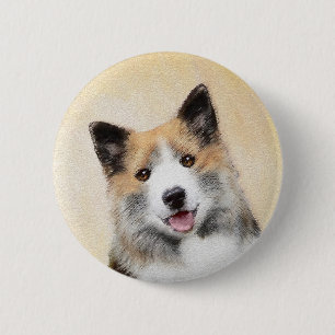 Macaron Rond 5 Cm Peinture islandaise pour chien de mer - Art origin