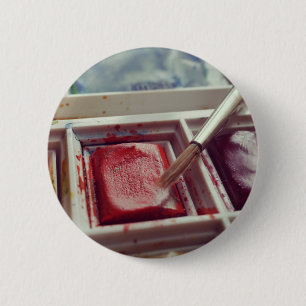Macaron Rond 5 Cm Peintures aquarelles impression photographique.