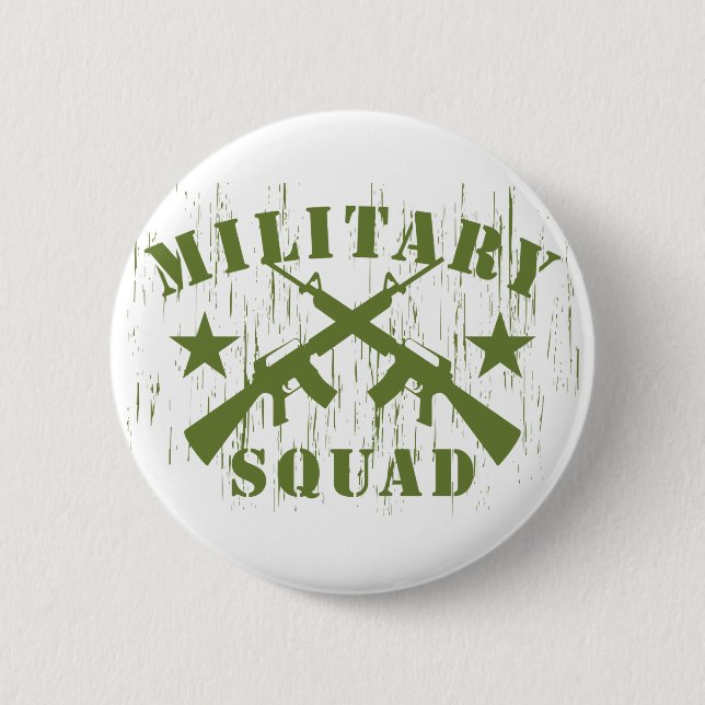 Macaron Rond 5 Cm Peloton militaire M16 - vert (Devant)