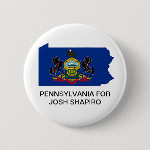 Macaron Rond 5 Cm PENNSYLVANIA pour JOSH SHAPIRO GOVERNOR Button