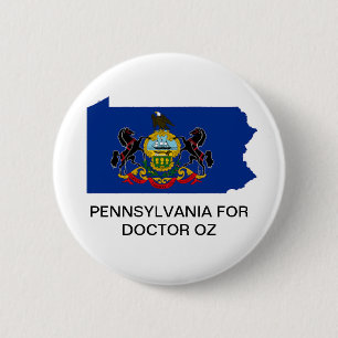 Macaron Rond 5 Cm PENNSYLVANIA pour le docteur OZ Bouton du Sénat