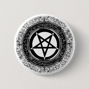 Macaron Rond 5 Cm Pentagone étoilé fleuri